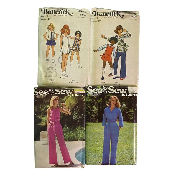 Butterick See & Sew Sewing Patterns Lot Of 10 Various (8 Uncut / 2 Cut) Vintage - Picture 3 of 6